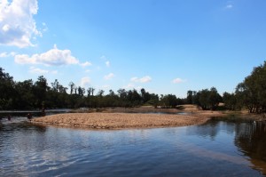 Sand banks in the Upper Clarence