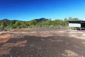 Old copper smelter paved area