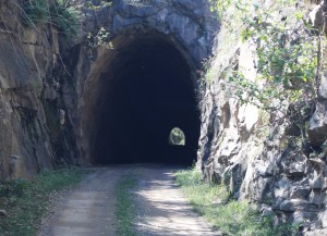 South entrance - Boolboonda tunnel - with light at the end