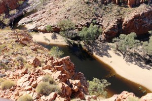 The Finke River, as viewed from the lookout, is the heart of the gorge
