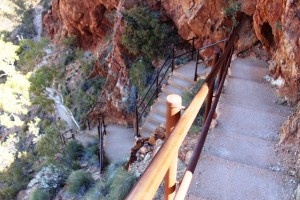 The staircase to Ghost Gum Lookout 