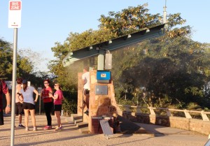 Misting station at the summit of Castle Hill