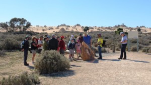 A tour group being guided by an Indigenous ranger