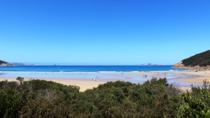 Norman Beach and the mouth of Tidal River.