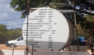 Distances from Musgrave on a fuel storage tank.