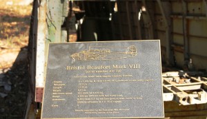The plaque commemorating the loss of a Bristol Beaufort Mark VIII with all crew near Bamaga Airport