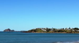 View south from Yeppoon. Rosslyn Bay is on the left
