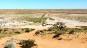 The track down the western face of Big Red and into the Simpson Desert