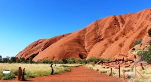 The start of the walking track around the base of Uluru